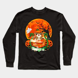 Otters Merry Halloween Long Sleeve T-Shirt